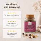 Kundenbewertungen einer natürlichen Räuchermischung mit positiven Erfahrungsberichten und fünf Sternen Bewertung