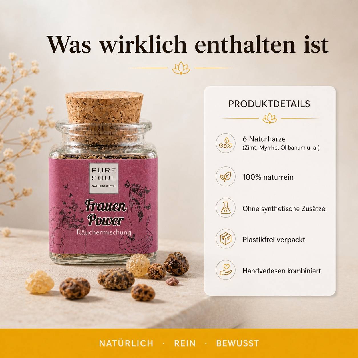 Räuchermischung Frauen Power – Natürliche Harzmischung für Rituale & innere Balance