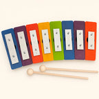 Regenbogen-Glockenspiel mit 8 Tönen und zwei Holzschlägeln