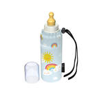 Das Emil Baby Set Motiv Rainbow vereint zwei essenzielle Produkte für die Babyausstattung: eine 250ml Babyflasche mit Latexsauger (0-6 Monate) und das Emeal© Thermo-Essglas mit integriertem Löffel.