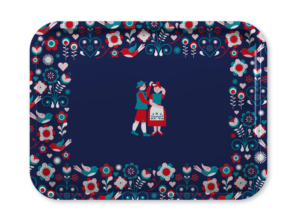 Wunderschönes Tablett mit Oktoberfest Motiv aus Birkenfunier designed in Deutschland