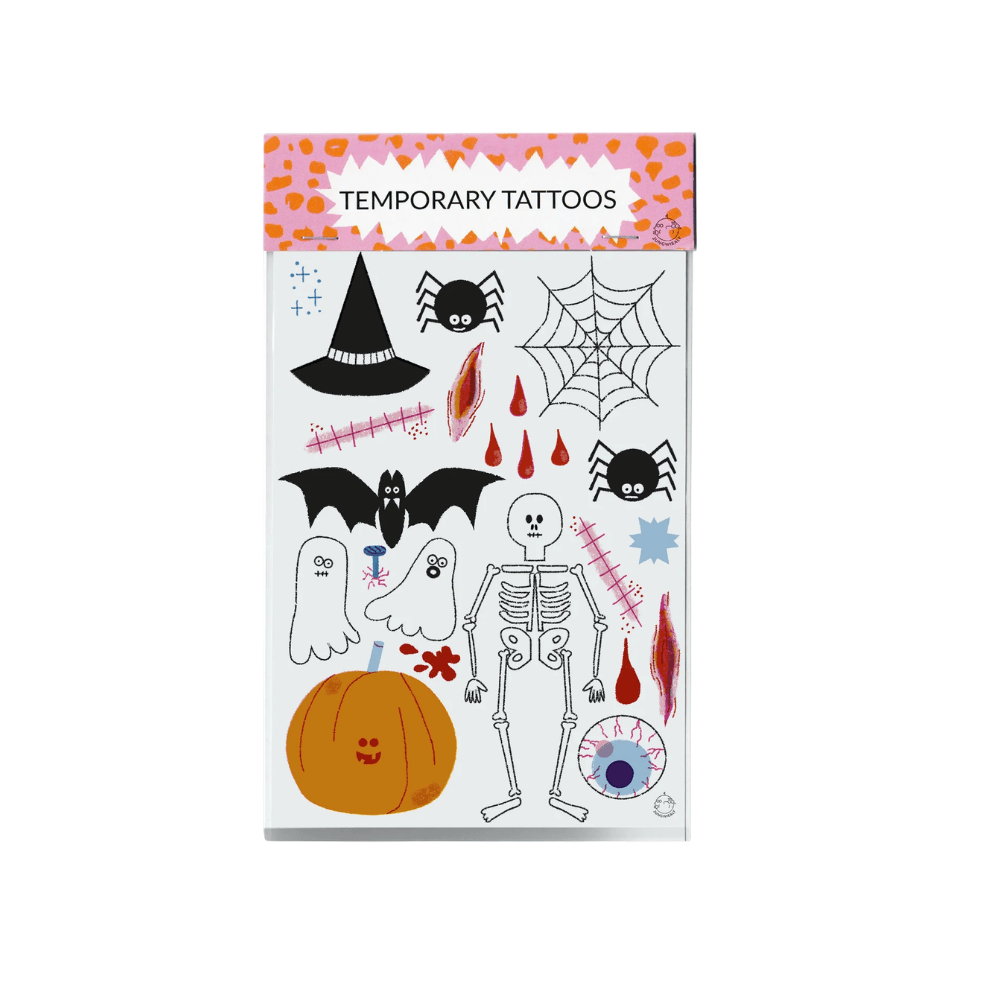 Bunte temporäre Tattoos für Kinder im praktischen DIN A6 Format.
Jedes Tattoo ist einzeln in Cellophan verpackt und mit Papplabel versehen – ideal als kleines Geschenk oder Mitgebsel. Hauptbild